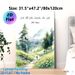 Wanderlust Mountain Trail Painting Poster, Soft Watercolor Scenic Path With Wildflowers And Hiker Poster, Inspirational "Not All Who Wander Are Lost_maomaolike.com