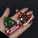 Christmas Tree Fridge Magnets Creative Cute Atmosphere Decoration Message Door Stickers 3D Cartoon_maomaolike.com
