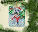 Schnauzer Christmas Porcelain Ornament Christmas Tree Hanging Decorations For Home Christmas Holiday, Rectangle, Gift, Multicolor_maomaolike.com