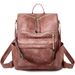 Women Backpack Purse Fashion Leather Designer Ladies Convertible School College Shoulder Bags With Colorful Strap, Pink_maomaolike.com