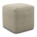 Zelma Square Woven Pouf For Indoor And Outdoor Use - Cream And Natural_maomaolike.com