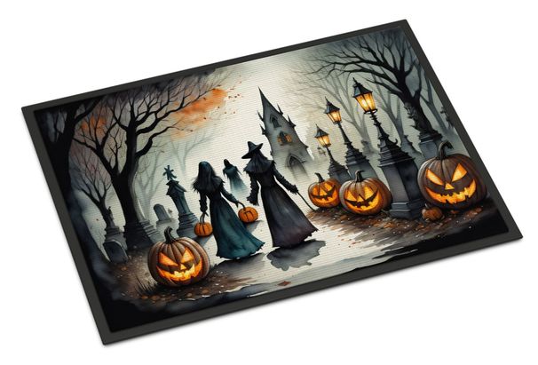 Vampires Spooky Halloween Doormat Front Door Mat Indoor Outdoor Rugs For Entryway, Non Slip Washable Low Pile, 24H X 36W_maomaolike.com