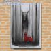 Little Red Riding Hood & Wolf Painting Poster, Mysterious Watercolor Dark Forest Scene Poster, Eerie Fairy Tale Themed Artwork, Ideal For Bedroom And_maomaolike.com