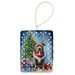 Pit Bull Terrier Christmas Reindeer Porcelain Ornament Christmas Tree Hanging Decorations For Home Christmas Holiday, Rectangle, Gift, Multicolor_maomaolike.com