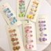 Unisex 5 cards of acrylic cartoon bow hairpins for kindergarten babies and children, all-inclusive and no-damage hair side clips_maomaolike.com