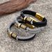 Vikings Runes Double-Layer Unfading Wire Rope Bracelets Men Norse Gold Color Stainless Steel Wristband Luxu Male_maomaolike.com