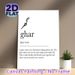 Ghar Definition Painting Poster, Minimalist Black & White Typographic Poster, Warm Heartfelt Home-themed Message Perfect For Living Room, Bedroom_maomaolike.com