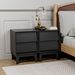 2 Set Nightstands Features Vintage-style And Bevel Design, Made Of MDF, Mid Century Modern Nightstand, Night Stand For Bedroom_maomaolike.com