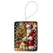 Wheaten Terrier And Santa Claus Porcelain Ornament Christmas Tree Hanging Decorations For Home Christmas Holiday, Rectangle, Gift, Multicolor_maomaolike.com