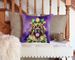 Leonberger King Of Mardi Gras Throw Pillow Machine Washable, Indoor Outdoor Decorative Pillow For Couch, Bed Or Patio, 14Hx14W_maomaolike.com