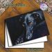 Black Greyhound Painting Poster, Realistic Dark-toned Pet Portrait Poster, Captivating Vivid Amber-eyed Hound Artwork, Ideal For Living Room, Bedroom_maomaolike.com