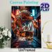 Whiskey Hand In Night City Painting Poster, Vibrant Cyberpunk-style Poster, Glowing Urban Alley Scene With Adorned Hand Holding Whiskey Glass_maomaolike.com