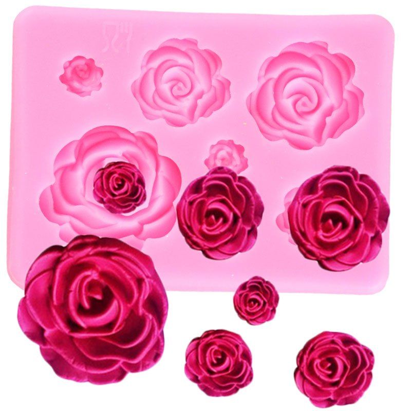 1pc Rose Flower Silicone Mold - Perfect for DIY Wedding Cupcakes, Cakes, Chocolates, Gummies, and Resin Crafts_maomaolike.com