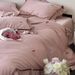1 French Style 100S Long Staple Cotton Four-Piece Set Romantic Bow Embroidery Ruffle Edge Duvet Cover All-Cotton Bedding_maomaolike.com