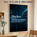 Hacker Definition Painting Poster, Neon Cyberpunk Tech-style Poster, Unique Gaming-focused Definition Decor Ideal For Gaming Rooms, Gaming Areas_maomaolike.com