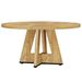 Round Dining Table For 4, 47" Wooden Kitchen Table Farmhouse Dinner Table_maomaolike.com