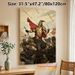 Warrior Battle Themed Painting Poster, Epic Fantasy Battle Scene Poster, Dramatic Combat Artwork Ideal For Game Room, Home Wall Display_maomaolike.com