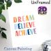 Dream Believe Achieve Motivational Painting Poster, Pastel Watercolor Typography Poster, Inspiring Uplifting Message Ideal For Home Office, Living_maomaolike.com
