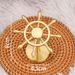 Pure Copper Turn Smoothly Palm Rudder Ship Steering Wheel Creative Desktop Decompression Artifact Brass Ornaments_maomaolike.com