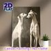 Greyhound Themed Painting Poster, Soft-toned Realistic Two Greyhounds Poster, Elegant Canine Artwork, Ideal For Living Room, Bedroom And Pet_maomaolike.com
