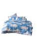 Soft Fiber Printed Blue Sky Three Piece Bedding Set Duvet Quilt Cover_maomaolike.com