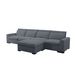 149' Modular Sectional Sofa With Ottoman_maomaolike.com