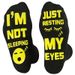 Unisex Black and white dotted eyelashes sleeping face socks i'm not sleeping just resting_maomaolike.com
