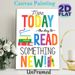 Reading Motivational Painting Poster, Bright Colorful Typography With Book Graphics Poster, Inspiring Reading Reminder For Study Room, Library_maomaolike.com