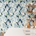 45*300cm Blue Floral Wallpaper | Peel & Stick Removable Waterproof | Vintage Botanical Wall Decor | Elegant European Style | Renter-Friendly_maomaolike.com