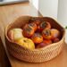 (Manual) Vietnamese Rattan Fruit Desktop Storage Box Household Living Room Snacks Bamboo Woven Mantou Basket_maomaolike.com