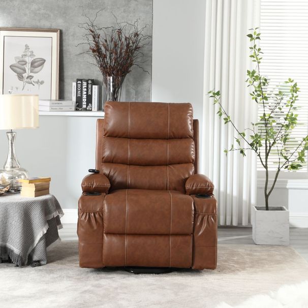 21"seat Width,large Size Electric Power Lift Recliner Chair Sofa For Elderly, 8 Point Vibration Massage And Lumber Heat, Remote Control, Side Pockets And Cup Holders, Cozy Fabric, Overstuffed Arm Pu_maomaolike.com