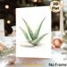 Aloe Vera Painting Poster, Soft Watercolor Style Aloe With Smooth Stone Poster, Fresh Natural Vibe, Ideal For Bedroom, Living Room And Bathroom_maomaolike.com