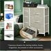 7-Drawer Dresser Storage Tower Cabinet Organizer Unit, Easy Pull Fabric Bins With Metal Frame For Bedroom_maomaolike.com