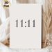11:11 Themed Painting Poster, Minimalist Monochrome Typographic Poster, Sleek Number Design, Suitable For Bedroom And Living Room Wall Decor_maomaolike.com