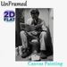 Man On Toilet Reading Newspaper Painting Poster, Monochrome Realistic Scene Poster, Witty Relatable Design Ideal For Bathroom Decor_maomaolike.com