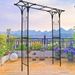Metal Garden Arch Garden Arbor Trellis Climbing Plants Support Arch Outdoor Arch Wedding Arch Party Events Archway Black_maomaolike.com
