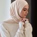 Unisex Muslim solid color Modal roll border mercerized cotton long turban covering scarf_maomaolike.com