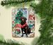 Chocolate Labrador Retriever Christmas Porcelain Ornament Christmas Tree Hanging Decorations For Home Christmas Holiday, Rectangle, Gift, Multicolor_maomaolike.com