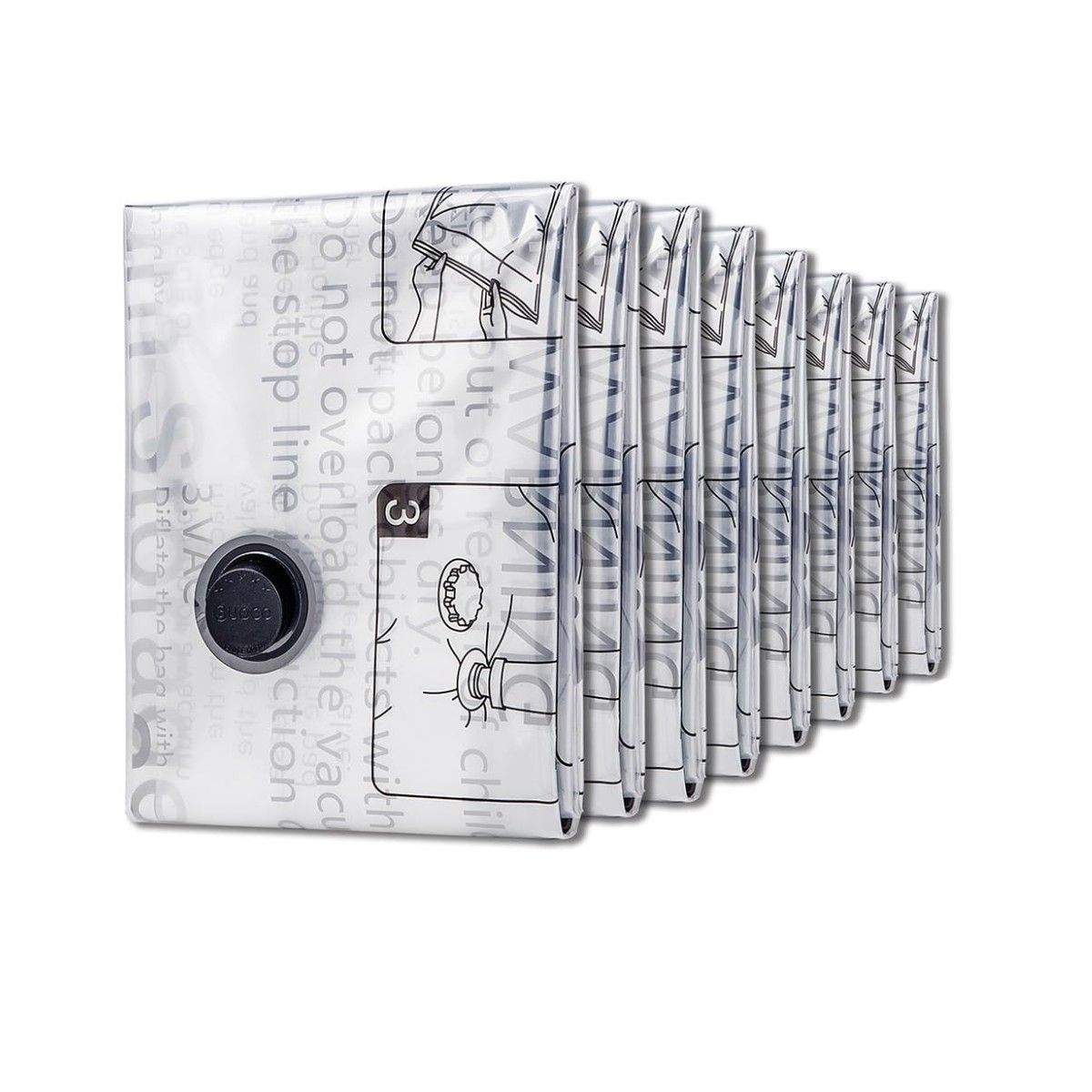 Vacuum Storage Bags, Space Saver Bags Comforte Blankets Organizer For Clothes Hand Pump Not Included Wardrobe_maomaolike.com