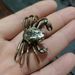 Antique-Style Distressed Copper-Plated Crab Tea Pet Four Treasures Of The Study Pen Holder Antique Solid Bronze Craft Small Orname_maomaolike.com