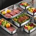 Youyoujia Stainless Steel With Lid, Square Preparing Food, Flat Tray Stalls, Fresh-Keeping For Pickling, Picnic Dumpling_maomaolike.com