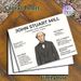 John Stuart Mill Philosophy Educational Painting Poster, Informative Minimalist Philosopher Profile Poster, Educational Reference With Core Ideas For_maomaolike.com