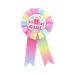 Birthday Tinplate Badge Pin, Child's Birthday Gift, Baby Girl Award Ribbon, Rosette Button Pin Party Decorations Supplies, Pink 12pcs 15cm*4.5cm_maomaolike.com