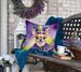 Chihuahua King Of Mardi Gras Throw Pillow Machine Washable, Indoor Outdoor Decorative Pillow For Couch, Bed Or Patio, 18Hx18W_maomaolike.com