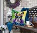 Boston Terrier King Of Mardi Gras Throw Pillow Machine Washable, Indoor Outdoor Decorative Pillow For Couch, Bed Or Patio, 18Hx18W_maomaolike.com