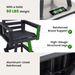 Outdoor Swivel Bar Stools, Carbon HDPE High-Density Polyethylene Patio Bar Chair With 360 Swivel & Ladderback, All-Weather Bar Height Stool For Deck, Porch, Poolside, Hot-Embossed Wood Grain_maomaolike.com