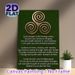 Celtic Goddess Prayer Painting Poster, Vintage Bronze Triskelion Design Poster, Serene Spiritual Verse Artwork Ideal For Meditation Space And Home_maomaolike.com