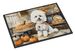 Bichon Frise Fall Kitchen Pumpkins Doormat Front Door Mat Indoor Outdoor Rugs For Entryway, Non Slip Washable Low Pile, 24H X 36W_maomaolike.com