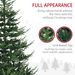 7.5 Ft Artificial Christmas Tree, Pine Hinged Xmas Tree With 1218 Realistic Branches, Steel Base, Auto Open, Green_maomaolike.com