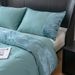 Home Garden Three Piece Set Solid Color Brushed Velvet Splicing High End Light Luxury Quilt Set_maomaolike.com